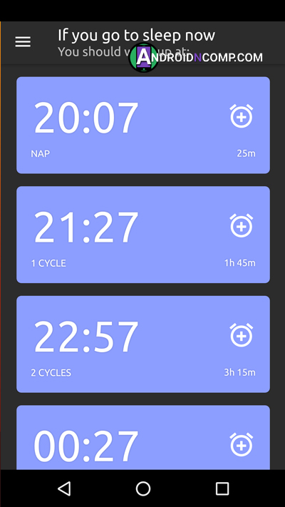 Sleep Time app.